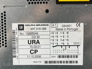 Магнитола, ориг. номер 497316088, 13263049, Opel Zafira B 2005-2008