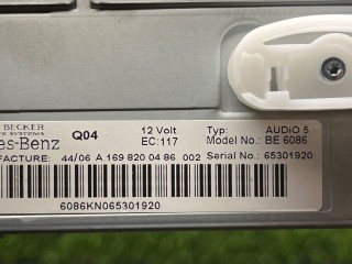 Магнитола, ориг. номер A1698200486, Mercedes A W169 2004-2008