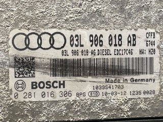 Блок управления двигателем, ориг. номер 03L906018AB, 0281016306, Audi A3 8P 2008-2013