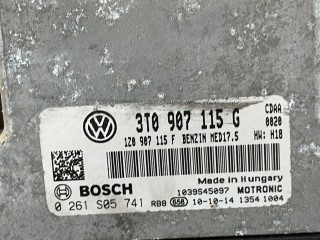 Блок управления двигателем, ориг. номер 3T0907115G, 0261S05741, Skoda Octavia A5 2008-2013