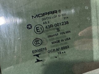 стекло двери передней левой, ориг. номер 68104585AC, Jeep Cherokee KL 2018-2023