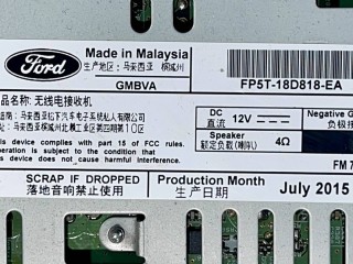 Магнитола, ориг. номер FP5T18D818, Lincoln MKZ 2 2012-2016