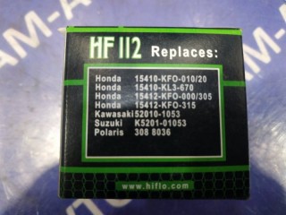 Фильтр масляный, ориг. номер 15410-KFO-010, HF112, HONDA XR