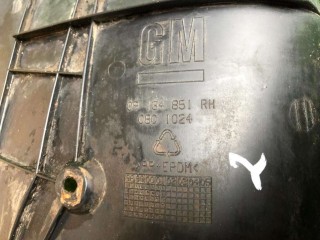 Защита арок задняя правая (подкрылок), ориг. номер 0801024, 09134851RH, Opel Vectra 1995-2000