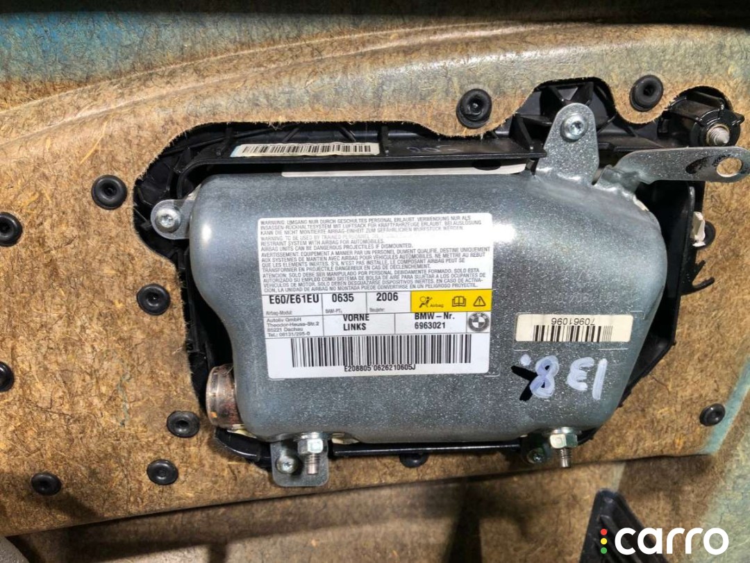 6963021 Подушка безопасности боковая (в дверь) передняя левая BMW 5 E60/E61 2005г. - фото №1