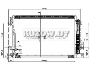 Радиатор кондиционера Volkswagen Passat B6 2005-2010, LOR053-016-0019