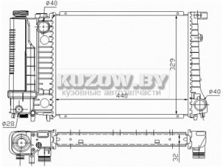 Радиатор (основной) BMW 3 E30 1982-1987, LOR004-017-0004