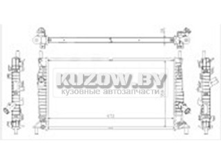 Радиатор (основной) Volvo S40 2 2003-2007, LOR017-017-0036