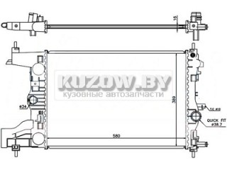 Радиатор (основной) Opel Astra J 2009-2012, LOR037-017-0077