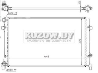 Радиатор (основной) Volkswagen Passat B6 2005-2010, LOR053-017-0018
