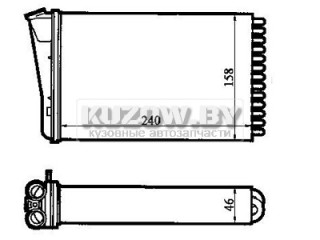 Радиатор отопителя (печки) Opel Omega B 1994-1999, LOR037-015-0007