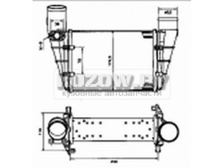 Интеркулер Volkswagen Passat B4 1993-1997, LOR003-018-0001