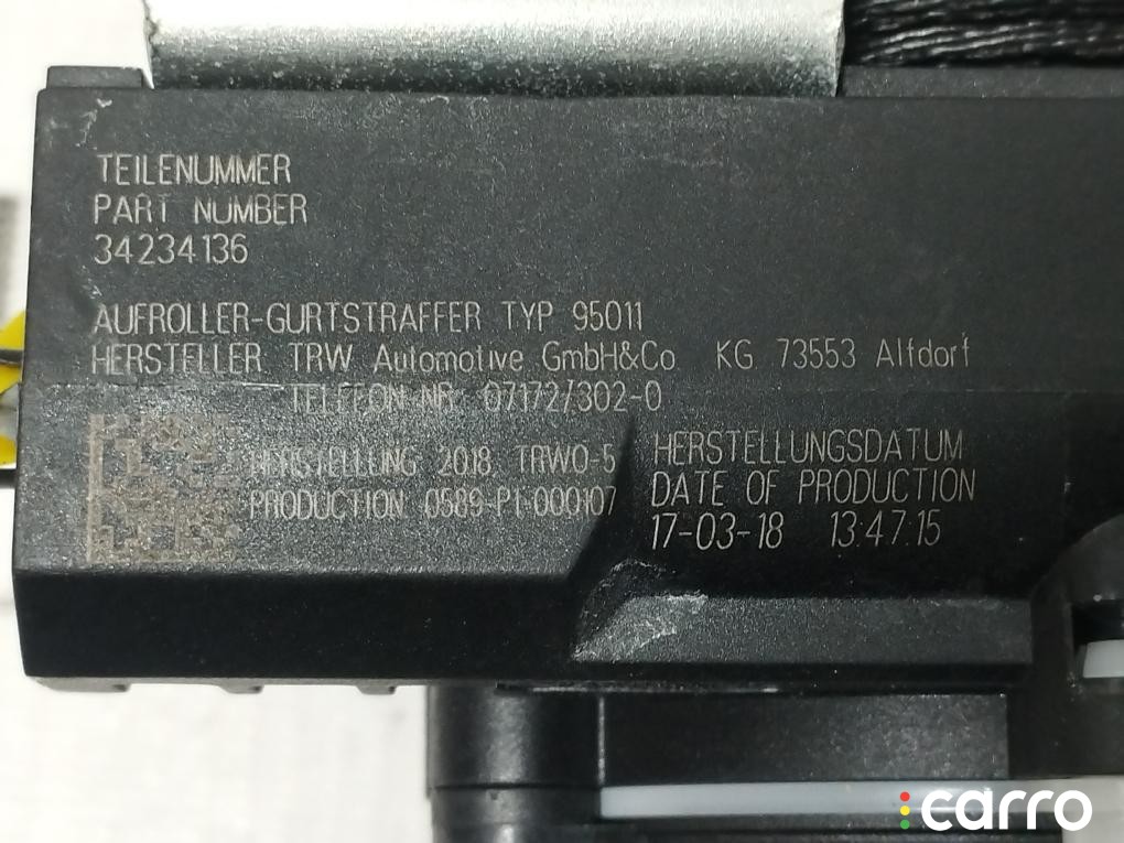 Ремень безопасности BMW 530E, левый руль, 72117430115, фото 5