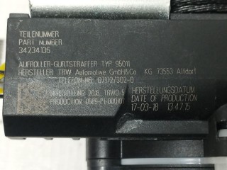Ремень безопасности, ориг. номер 72117430115, BMW 530E