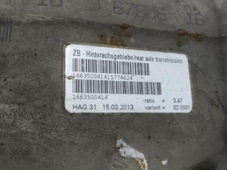 Редуктор заднего моста, ориг. номер A1663500414, MERCEDES-BENZ M-CLASS W166 06/2011 - 12/2015
