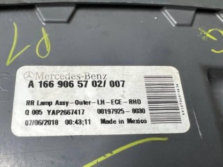 Фонарь задний левый, ориг. номер A1669065702, MERCEDES-BENZ GLE W166 04/2015 - 10/2018