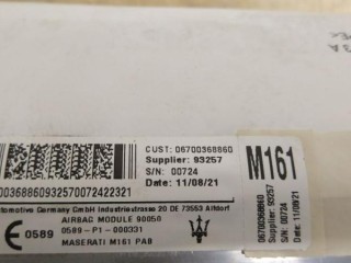 Подушка безопасности пассажира, ориг. номер 06700368860, MASERATI LEVANTE SUV