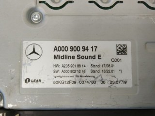 Усилитель музыкальный, ориг. номер A2059018814, MERCEDES-BENZ C-CLASS W205 07/2013 -