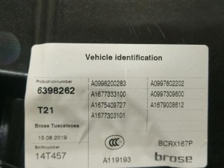 Стеклоподъемник задний правый, ориг. номер A0998200283, MERCEDES-BENZ GLE W167 01/2019 - 12/2025