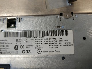 Магнитола, ориг. номер A2169009500, MERCEDES-BENZ CL-CLASS W216 05/2006 - 12/2013