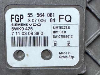 блок управления двигателем, ориг. номер 55564081, S0700604, Opel Astra H 2004-2007