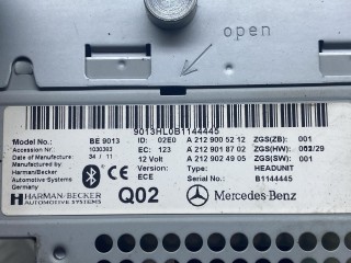магнитола, ориг. номер A2129018702, A2129005212, A2129024905, Mercedes-Benz E W212 2009-2013