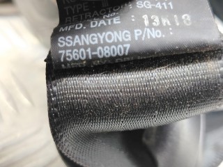 ремень безопасности задний правый, ориг. номер 7560108007, SsangYong Rexton 3 поколение 2017-2021