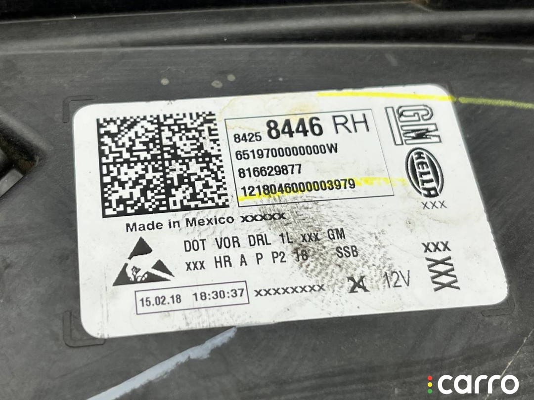 фара правая Chevrolet Equinox 3 поколение 2017-2021, 84258446, фото 11
