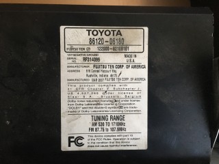 Магнитола, ориг. номер 8612006180, Toyota Camry V40