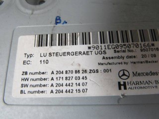 Блок управления магнитолой, ориг. номер A2048708626, Mercedes ML W164 2008-2011