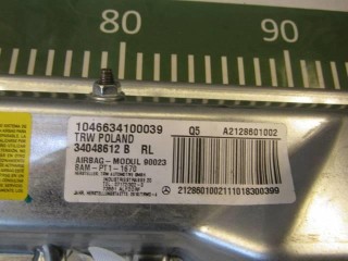 Подушка безопасности нижняя (для колен), ориг. номер A2128601002, Mercedes CLS W218 1 поколение 2010-2014