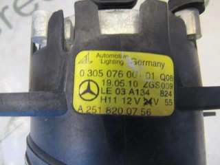 Фара противотуманная левая, ориг. номер A2518200756, Mercedes E W212 2009-2013