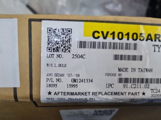 Крыло переднее правое, ориг. номер CV10105AR, Chevrolet Aveo T250 2006-2012
