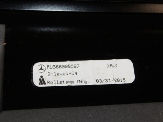 Накладка рамки двери задняя левая, ориг. номер A1666900587, Mercedes GL-klasse X166 GL GLS 2012-2016