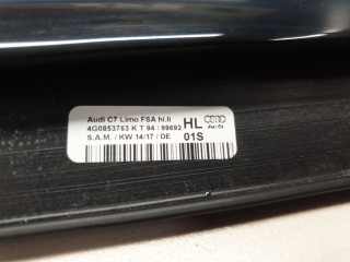Молдинг стекла задней левой двери, ориг. номер 4G0853763KT94, Audi A6 S6 C7