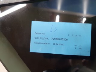Стекло кузовное открывающееся правое, ориг. номер A2386703200, Mercedes E-klasse Coupe C238 2016-2021