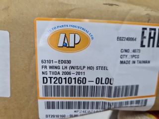 Крыло переднее левое, ориг. номер DT20101600L00, Nissan Tiida C11 2004-2012