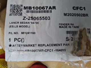 Крыло переднее правое, ориг. номер MB10067AR, Mitsubishi Lancer CS 2003-2010