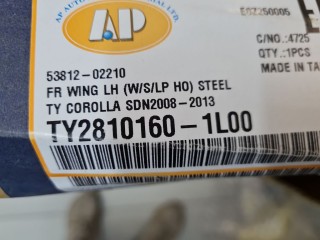 Крыло переднее левое, ориг. номер TY28101601L00, Toyota Corolla E15 2006-2010