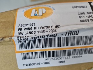 Крыло переднее правое, ориг. номер DW35001601R00, Chevrolet Lanos 2002-2009