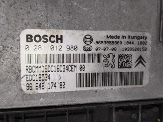 Блок управления двигателем, ориг. номер EDC16C34, 9664617480, Citroen C4 Picasso 2006-2013