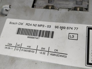 Магнитола, ориг. номер 9666967477, Peugeot 5008 2009-2013