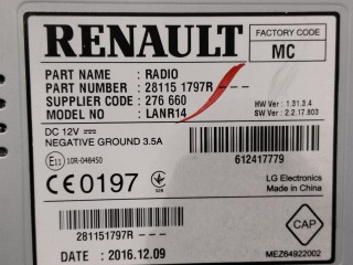 Магнитола, ориг. номер 281151797R, Renault Kadjar 2015-2018