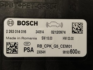 Блок управления парктрониками, ориг. номер 9819360080, Peugeot 3008 2016-2020