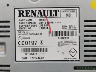 Магнитола, ориг. номер 281151797R, Renault Kadjar 2015-2018