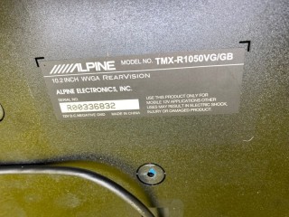 монитор, ориг. номер ALPINE, 9098111013, TMX-R1050VG, 2315, NISSAN/MITSUBISHI/HONDA/LEXUS/TOYOTA/ALPINE STEP WAGON SPADA