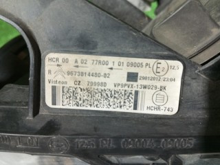 Фара галоген правая, ориг. номер 9673814480, Citroen C3 2 поколение 2009-2013
