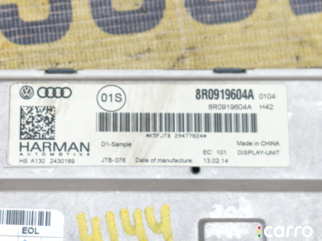 8R0919604A Монитор AUDI A4 2014г. - фото №5