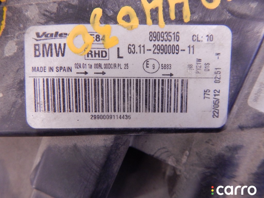 63112990009, 2990009, N20 Фара левая BMW X1-series (E84) 2011г. - фото №7