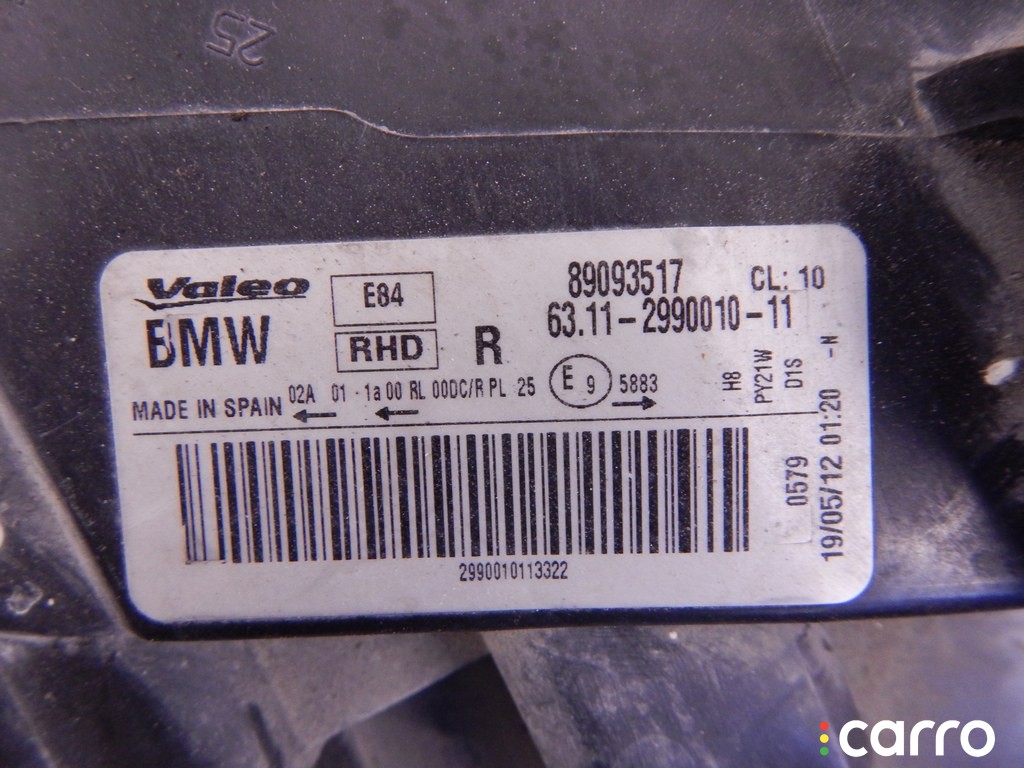 Фара правая BMW X1-series (E84) 2009-2012, 63112990010, фото 6